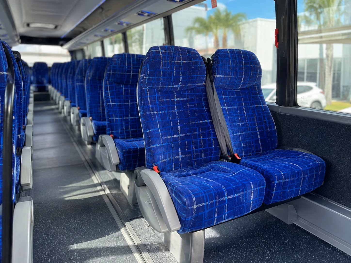 56 passenger charter bus interior