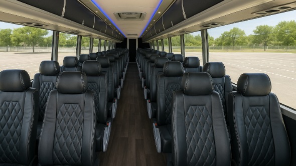 edinburg 50 passenger charter bus inside