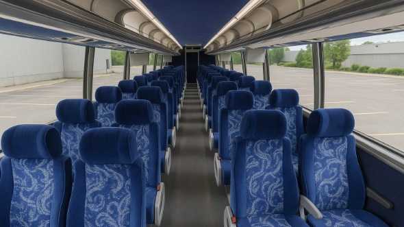 edinburg 56 passenger charter bus inside