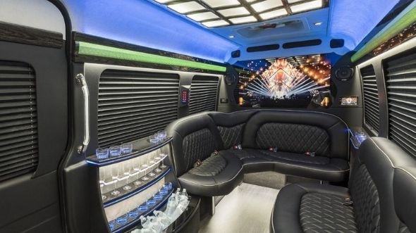 edinburg sprinter limo rental interior